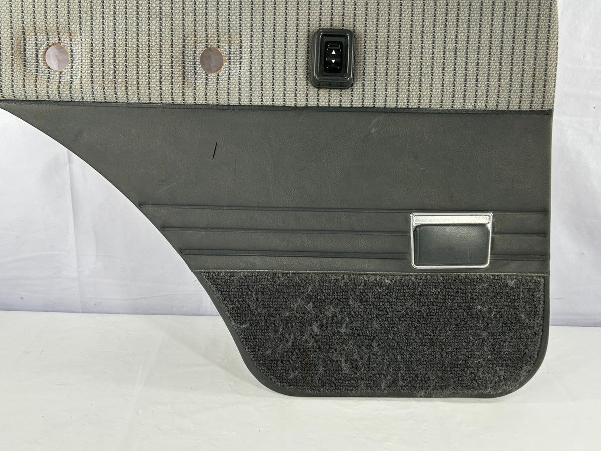 1988-1990 Toyota Land Cruiser FJ62 Rear Left Side Door Panel Card Gray OEM