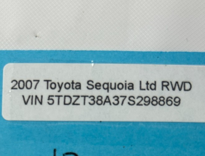 2001-2007 Toyota Sequoia Emergency Bottle Jack Tool OEM 09111-0C031
