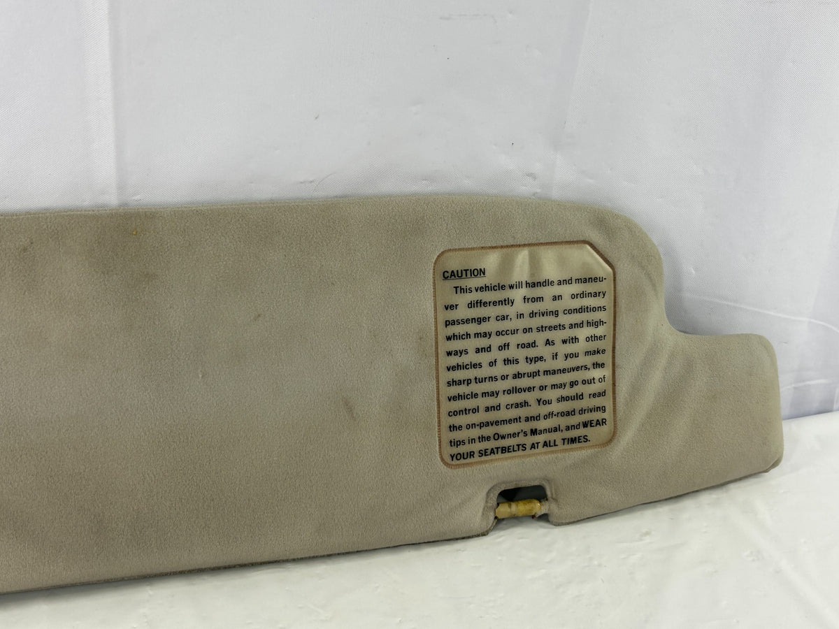 86-90 Toyota Land Cruiser Left Driver Side Sun Visor Beige OEM 74320-90A42-08