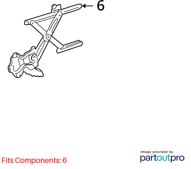 98-07 Toyota Land Cruiser Front Left Window Regulator W/ Motor OEM 69802-60070