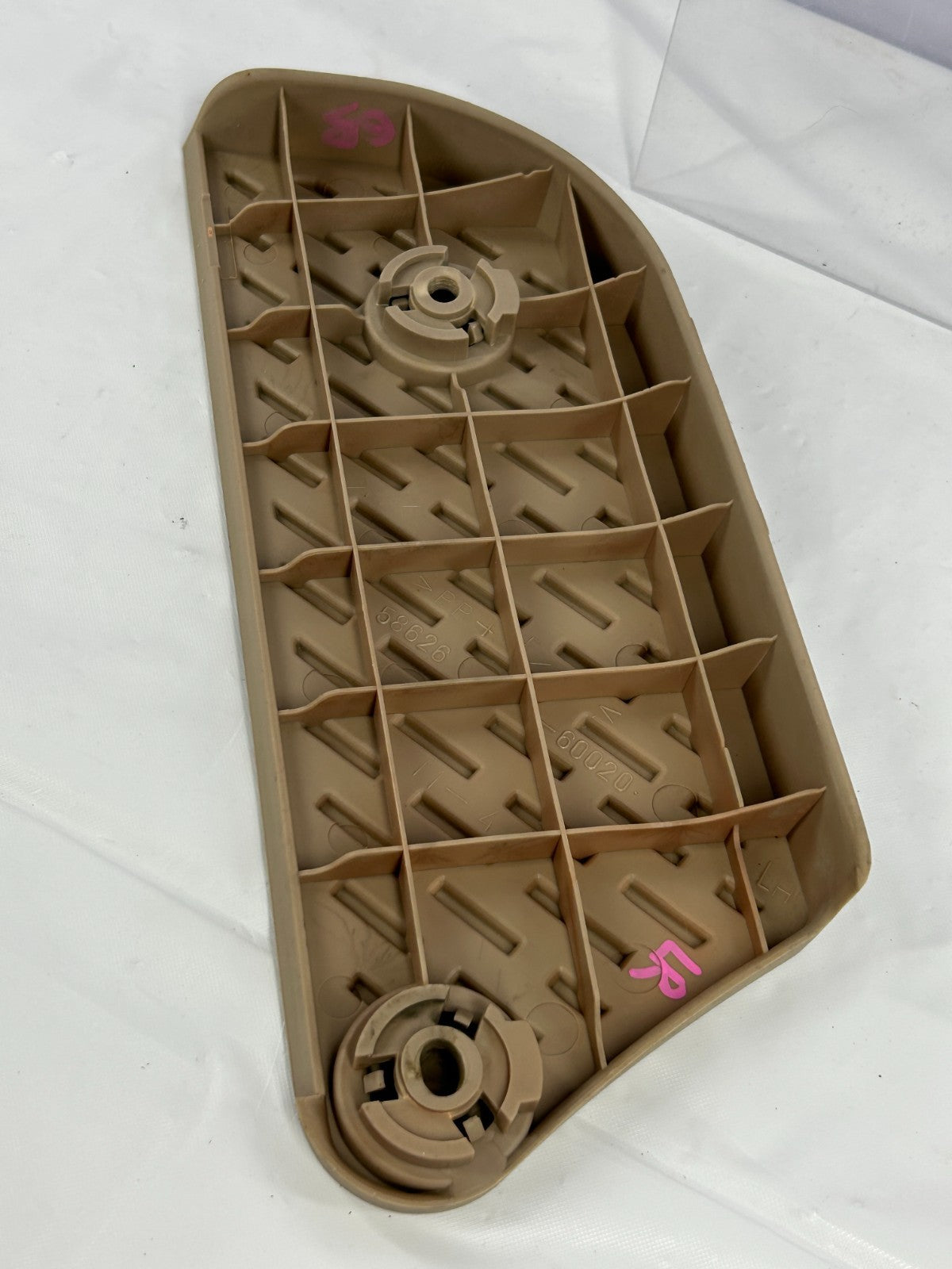98-03 Toyota Land Cruiser Rear Left Side Floor Mat Plate Beige OEM 58626-60020