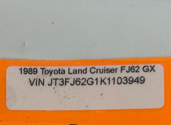 88-90 Toyota Land Cruiser Rear Right Door Lock Actuator Solenoid OEM 85470-90A02