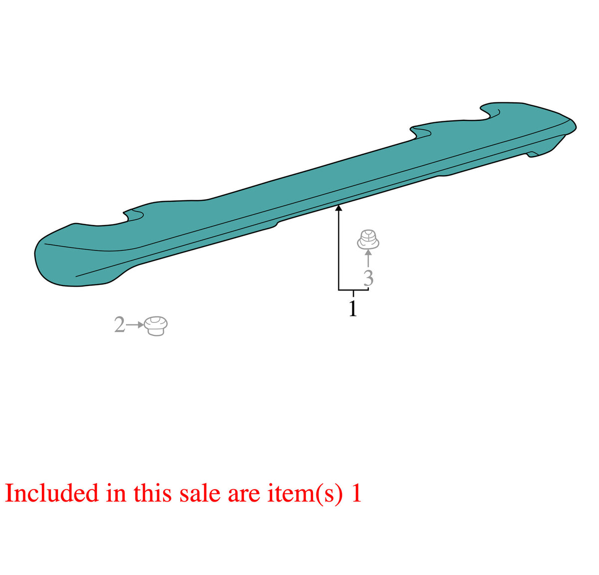 2001-2005 Toyota Sequoia 3rd Brake Light Spoiler Wing Black OEM 768710C901