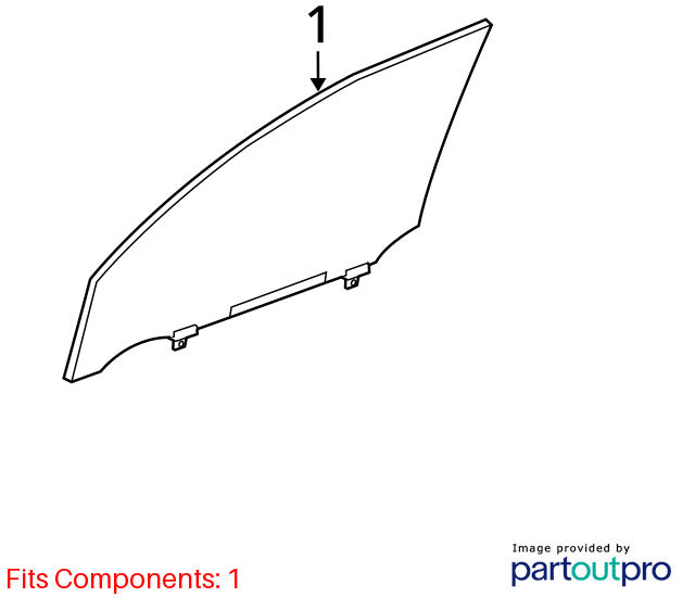 2006-2012 Toyota RAV4 Front Right Door Window Glass OEM FD22915GTY
