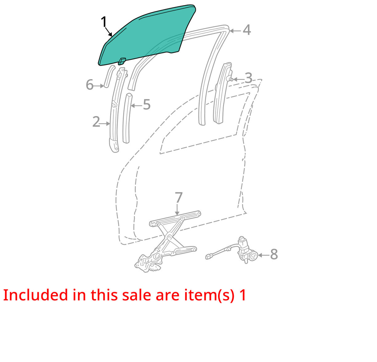 2000-2006 Toyota Tundra Right Front Window Door Glass OEM FD21323GTY