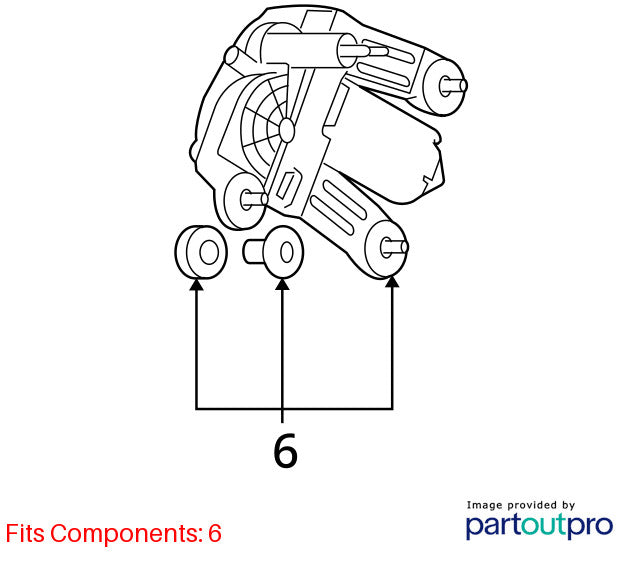 2008-2014 MINI Cooper Clubman Rear Left Driver Side Wiper Motor OEM 61627168153