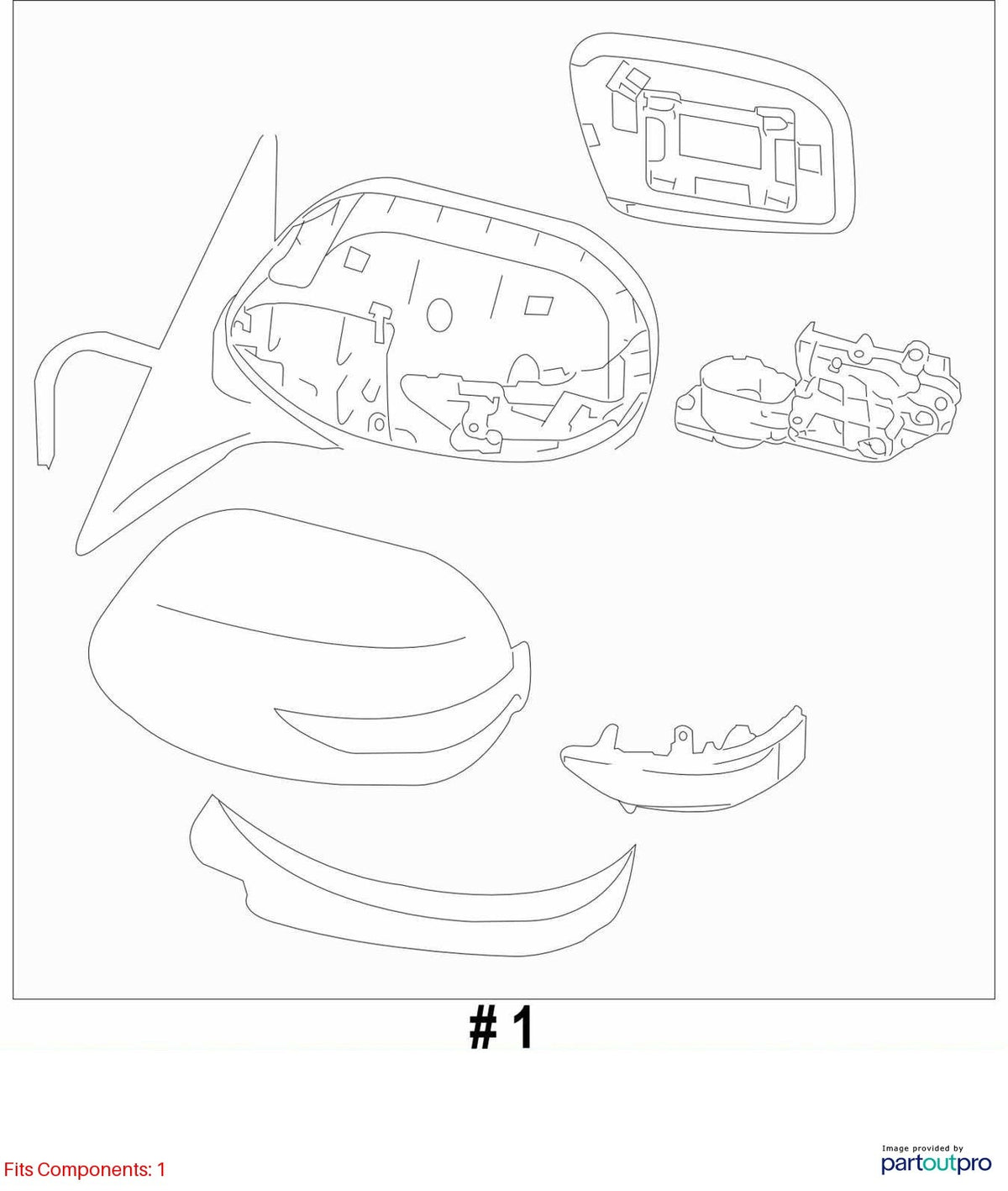 2007-2009 Subaru Outback Right Side View Mirror Heated OEM 91031AG02BNN