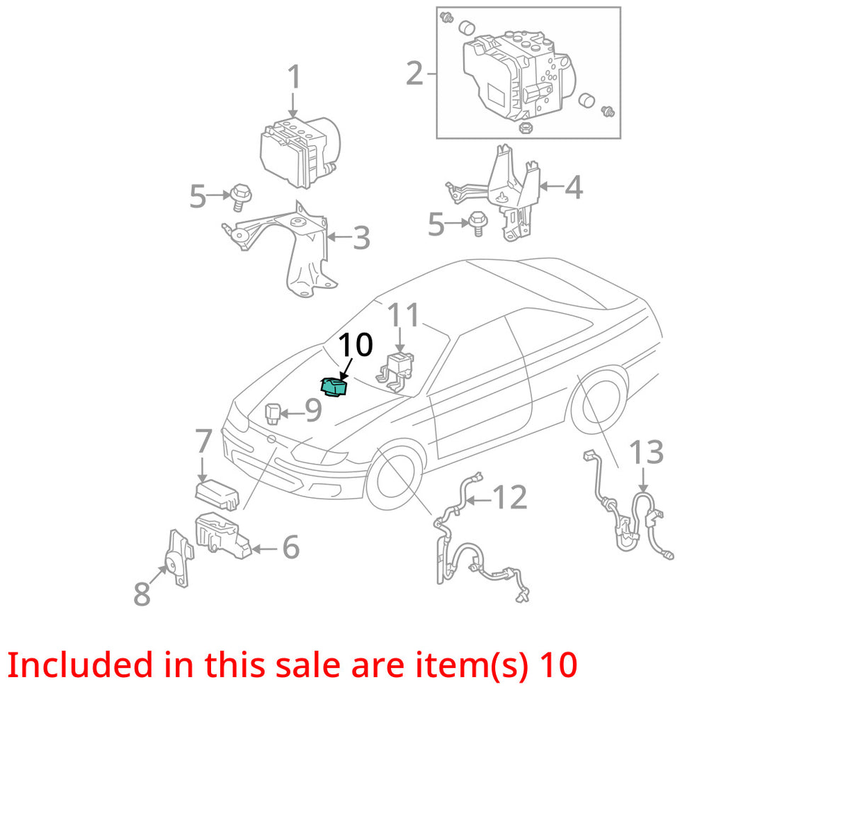 2002-2007 Toyota Sequoia Skid Control Warning Buzzer Module Unit OEM 86652-51010