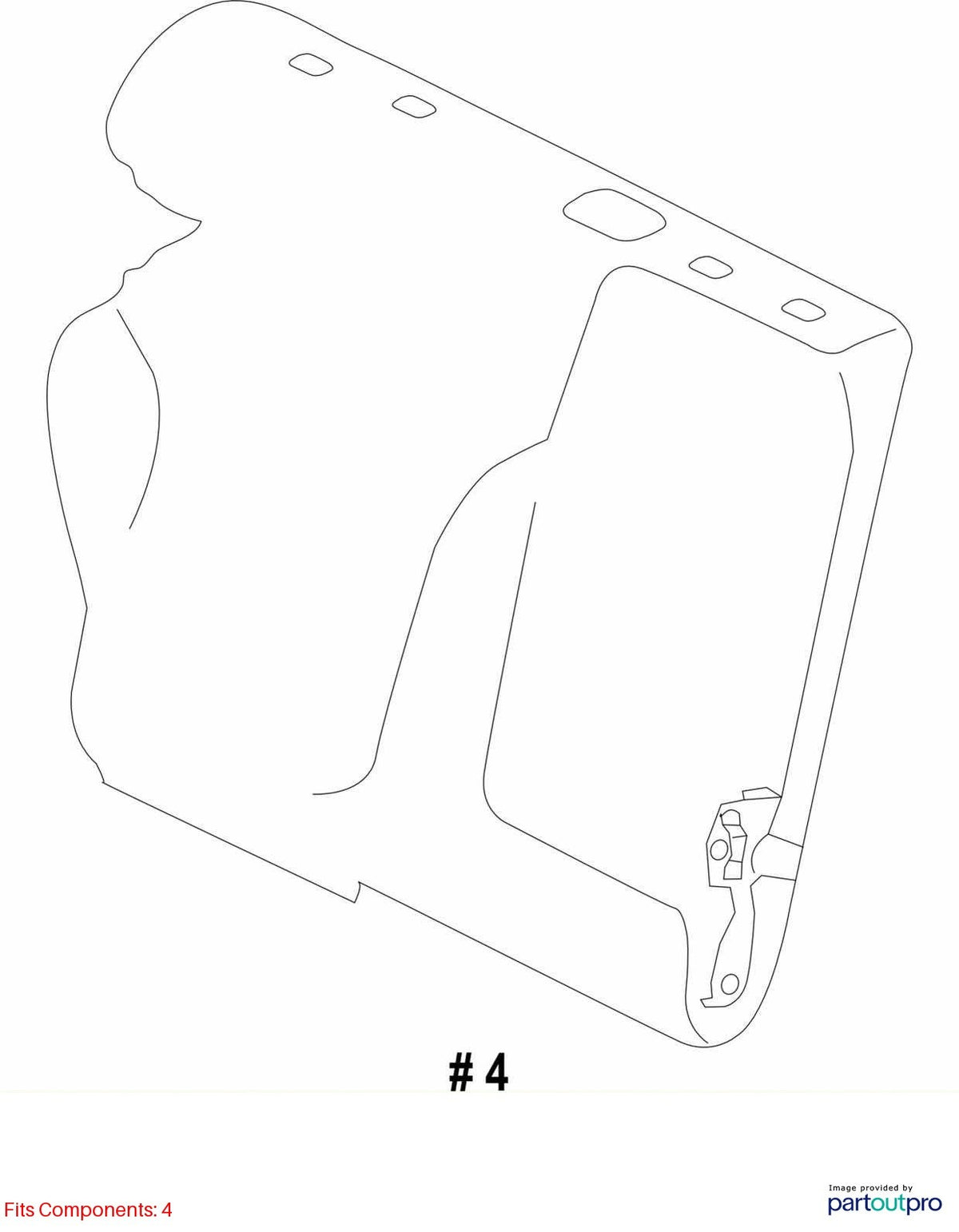 19-24 Subaru Forester Rear Right Side Upper Back Seat Cushion OEM 64350SJ160QA