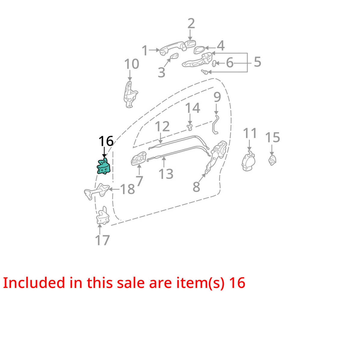 1996-2002 Toyota 4Runner Rear Right Door Hinge Set Upper & Lower OEM 68750-02030