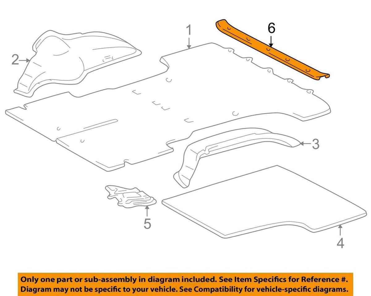 1996-2002 Toyota 4Runner Trunk Sill Scuff Plate Trim Brown OEM 58573-35010
