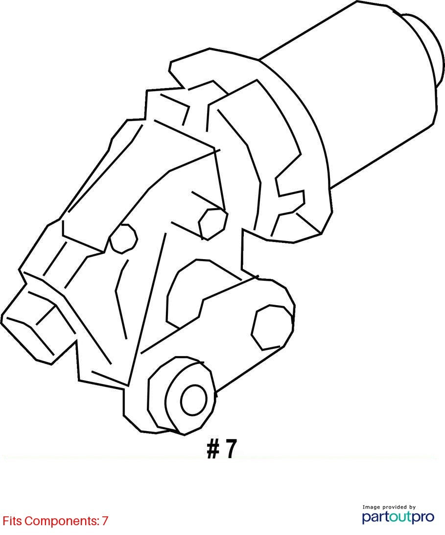 2015-2019 Subaru Outback Front Windshield Wiper Motor w/ Linkage OEM 86511AL02A