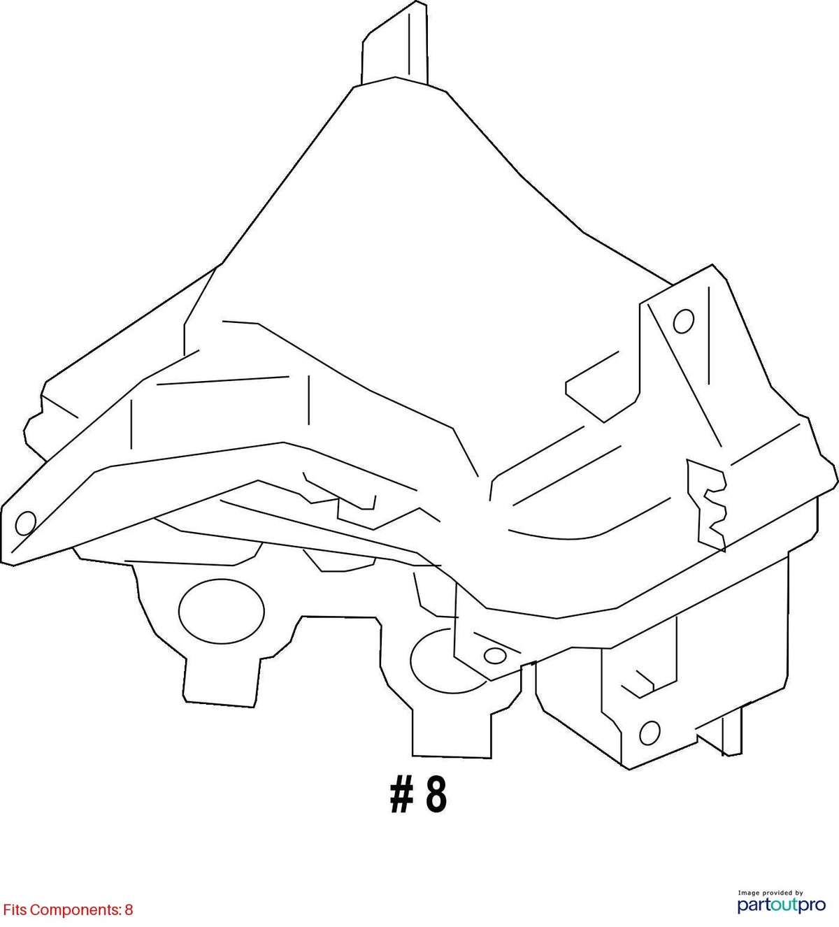 15-19 Subaru Outback Front Windshield Washer Fluid Reservoir Tank OEM 86631AL01A