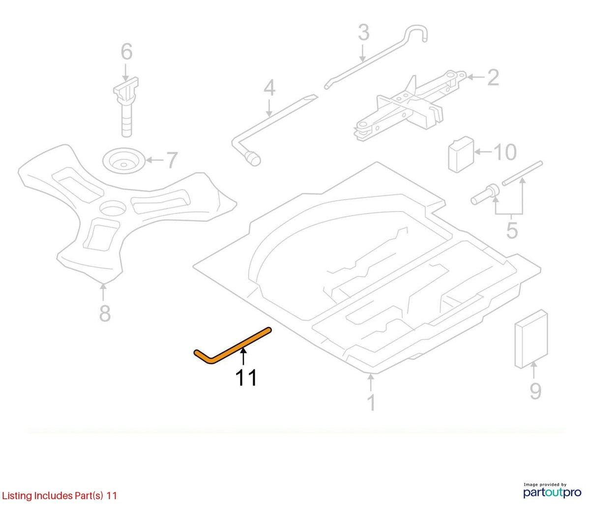 2013-2021 Subaru Outback Multi Purpose Roof Rack Rail Tool OEM 91157AJ00A