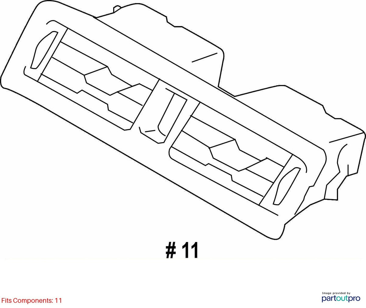 15-19 Subaru Outback Center Dash A/C Air Vents with Hazard Switch OEM 66110AL00A