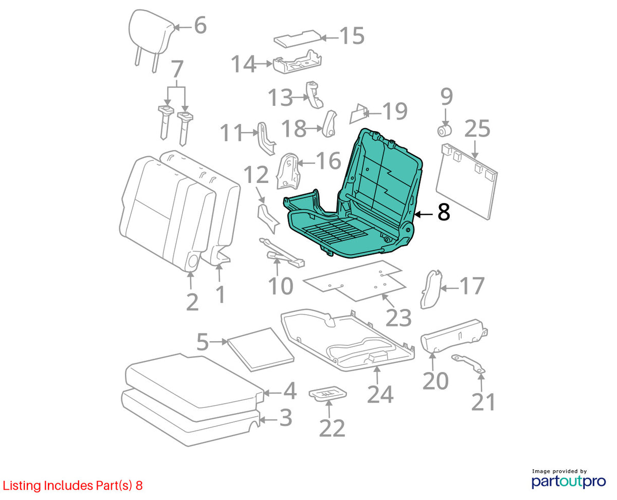 03-09 Toyota 4runner Rear Third Row Seats Complete Set Gray OEM 71710-35010