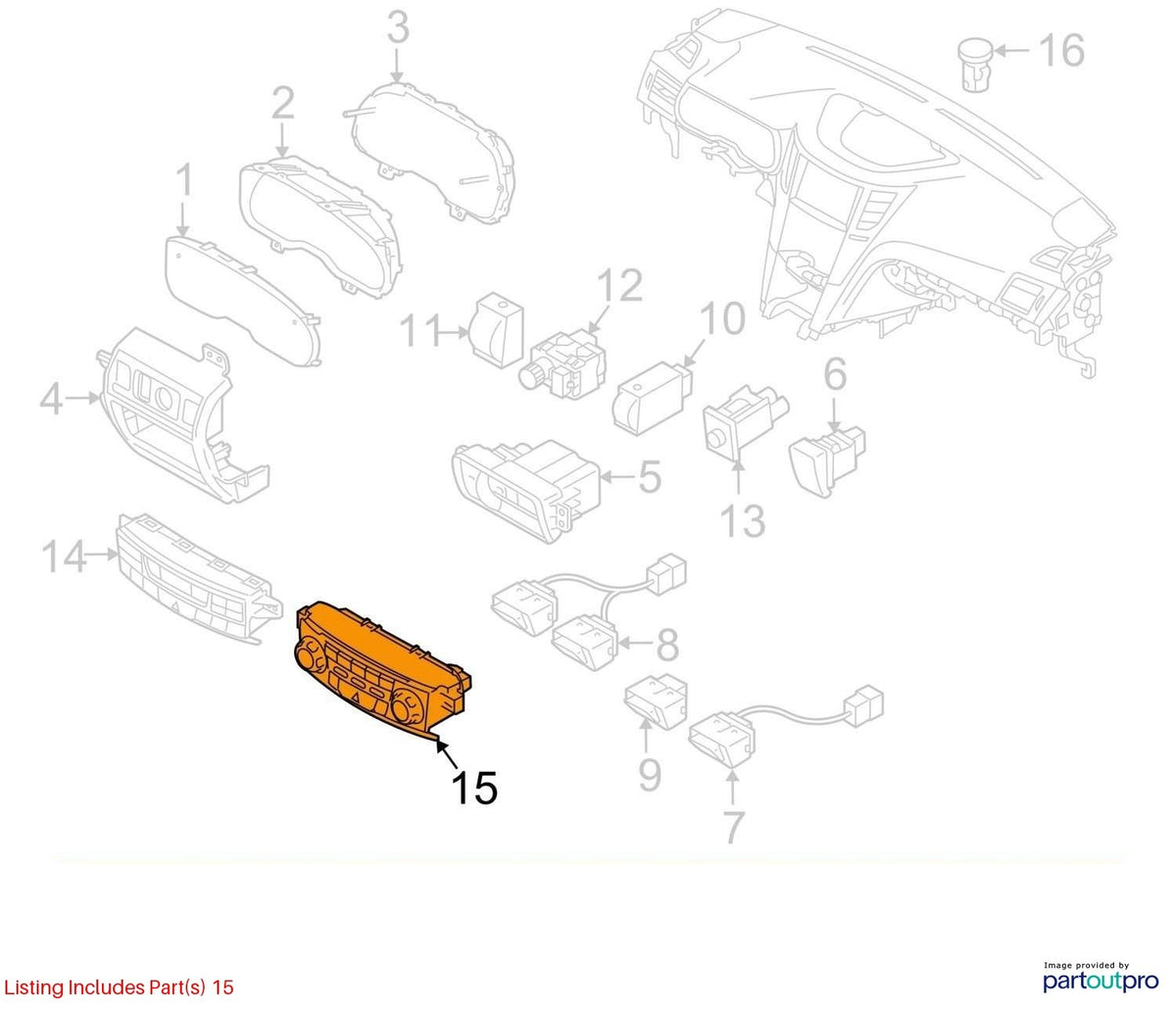 2010-2014 Subaru Outback AC Climate Temperature Control Manual OEM 72311AJ08A