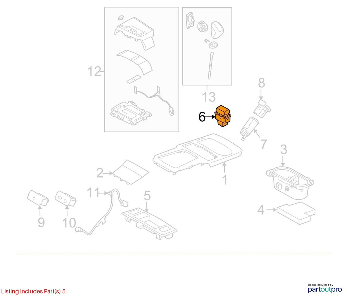 2010-2014 Subaru Outback Front Right Seat Heater Control Switch OEM 83245AJ001