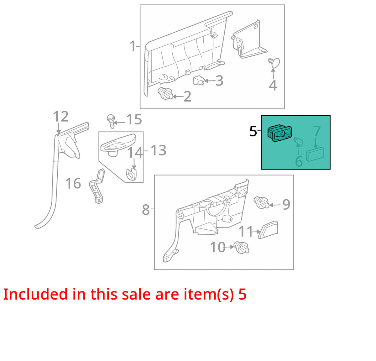 2003-2009 Toyota 4Runner Front Left Driver Door Courtesy Light OEM 81230-30140