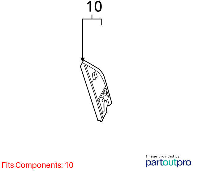 09-15 Honda Pilot Front Right Inner Door Mirror Corner Trim OEM 76220-SZA-A00ZA