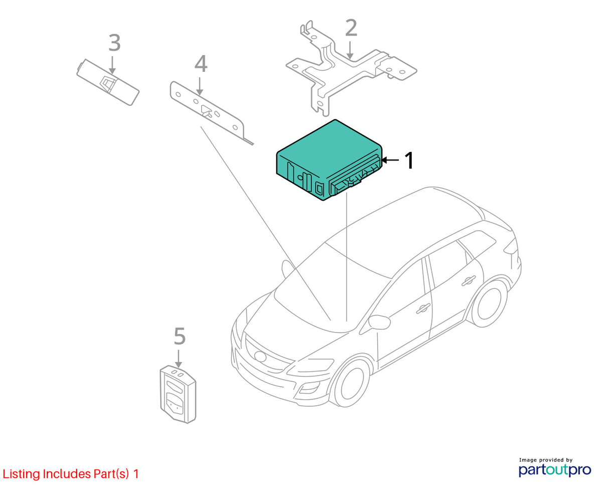 2007-2015 Mazda CX-9 Keyless Entry Receiver Control Module OEM TD12-67-5DZA