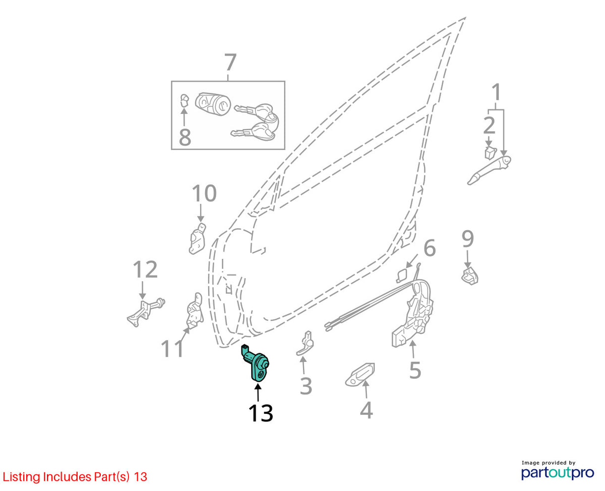 07-15 Mazda CX-9 Mazda Door Jamb Courtesy Light Switch Sensor OEM GJ6A-66-540A