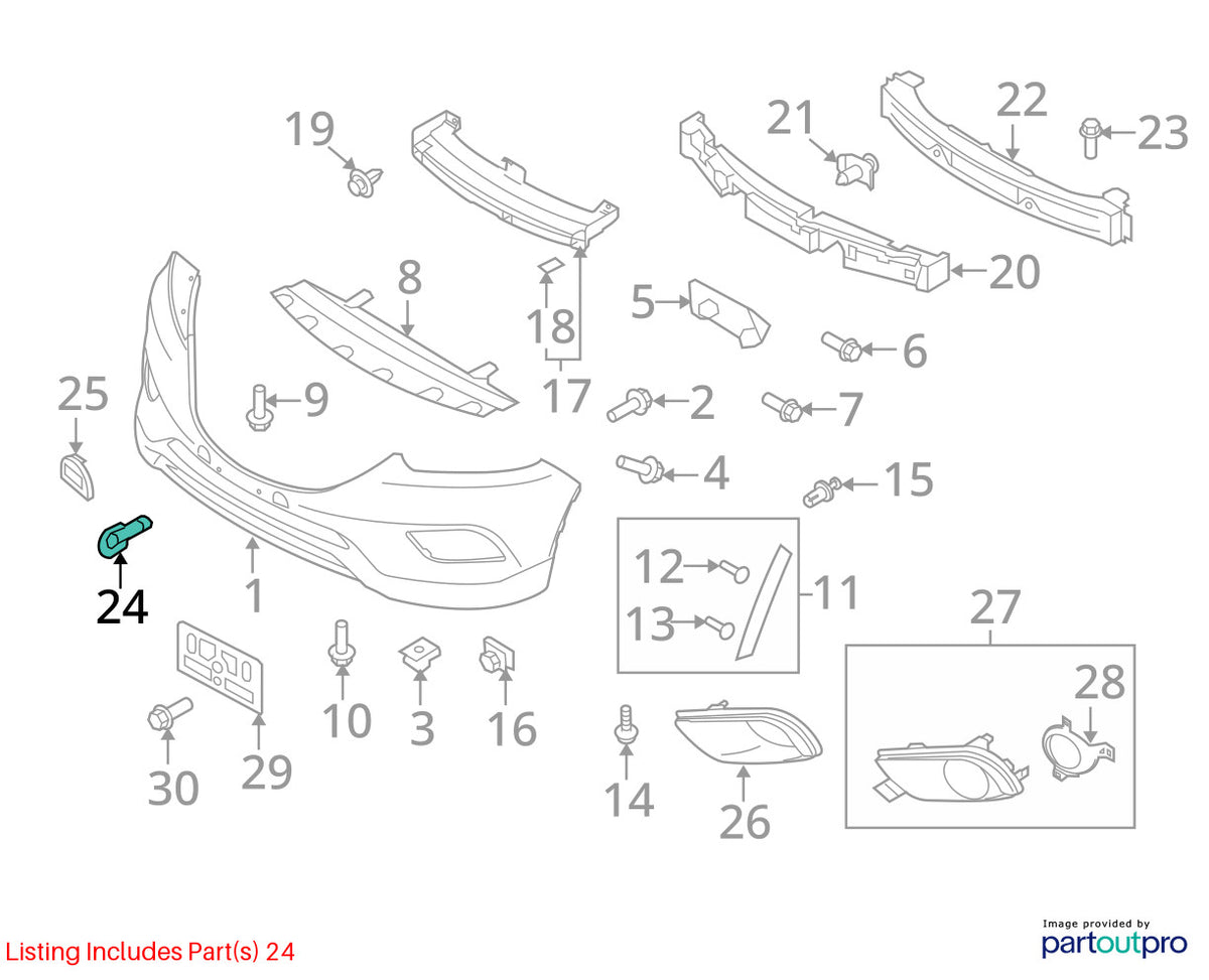 2007-2015 Mazda CX-9 Emergency Bumper Front Rear Tow Hook Eye Bolt EG21-50-EJ0