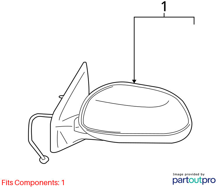 10-13 Mitsubishi Outlander Right Side Power Door Mirror Turn Signal OEM 7632A824