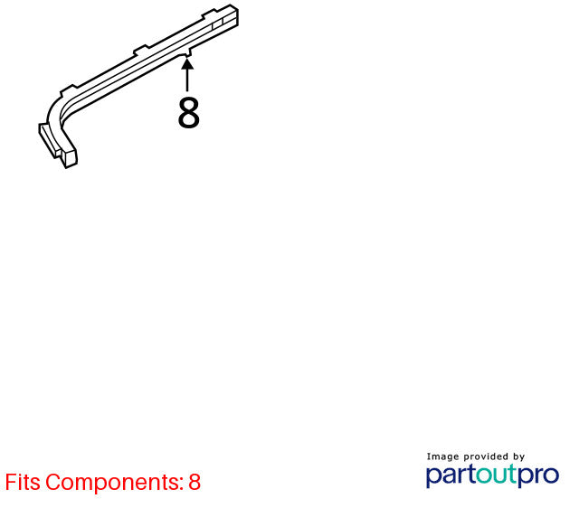15-23 Ford Transit Connect Rear Right Slide Door Center Rail OEM DT1Z-1525004-P