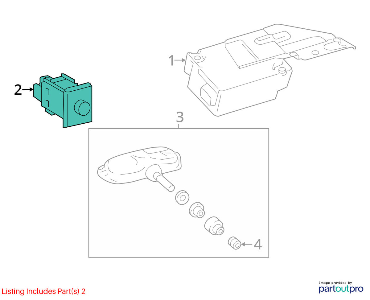 2005-2022 Toyota Sequoia Tire Pressure Monitoring Reset Switch OEM 84746-AE010