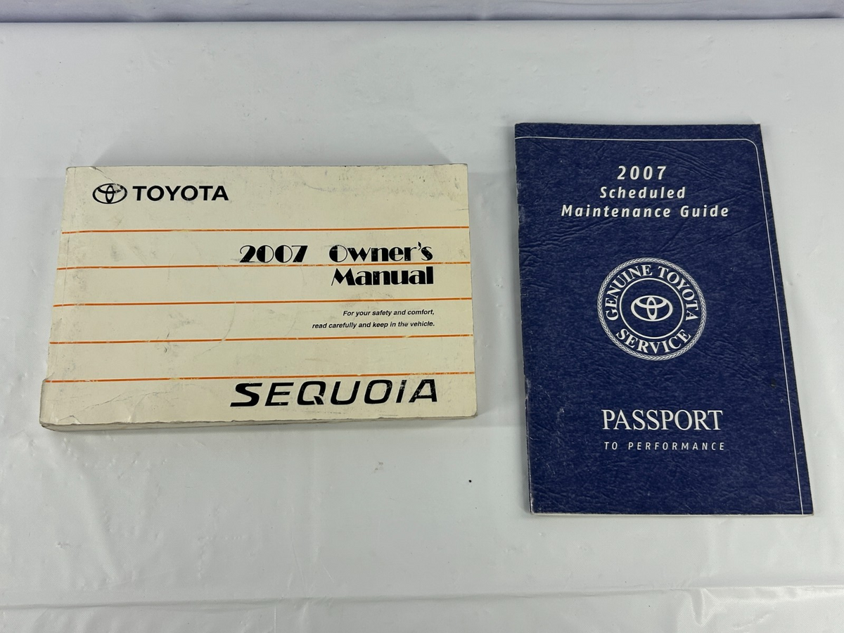 2007 Toyota Sequoia Owners Manual Scheduled Maintenance Guide OEM 01999-34462