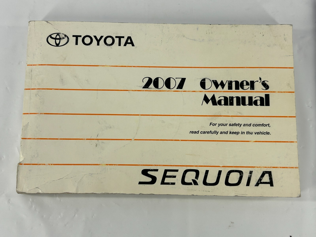 2007 Toyota Sequoia Owners Manual Scheduled Maintenance Guide OEM 01999-34462